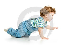 Crawling baby boy