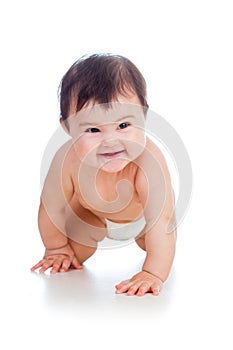 Crawling baby girl