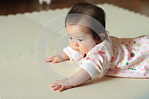 Crawling baby girl