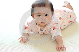 Crawling baby girl