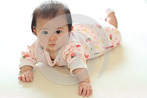 Crawling baby girl