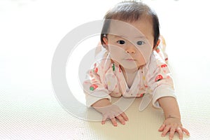 Crawling baby girl