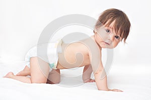 Crawling baby girl