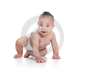 Crawling Happy Baby Infant Boy