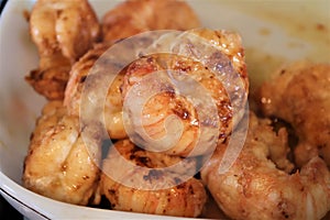 Crayfish or Lobster tails cooked in butter