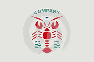 Crayfish vector logo EPS 10 File