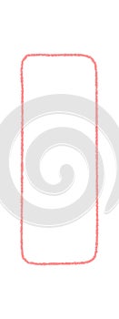 Crayon Hand Drawn Organic Rectangle Frame