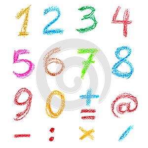 Crayon numbers photo