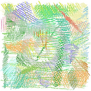 Crayon vector background. Pencil pattern. Hand drawn texture, colorful chalk lines scribbles.