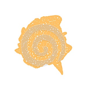 Crayon Wavy Speech Bubble Doodle