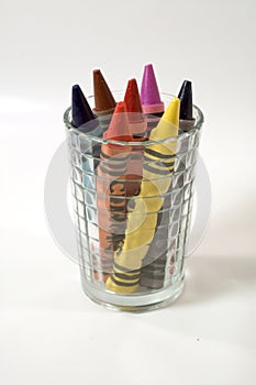 Crayons in Glass