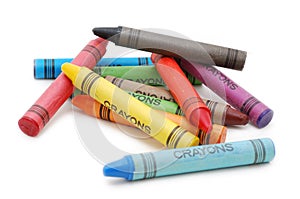 Crayons lying in img