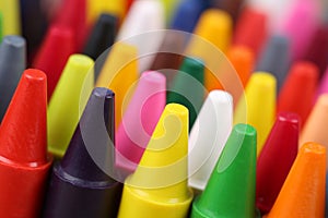 Crayons for painting for children in kindergarten