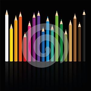 Crayons Set Different Lengths photo