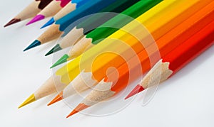 Crayons in slopping.