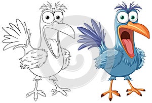 Crazy Bird Cartoon