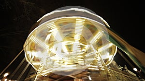 Crazy carousel looped low angle