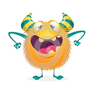 Crazy cartoon monster character mascot photo