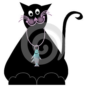 Crazy cat (with fish)