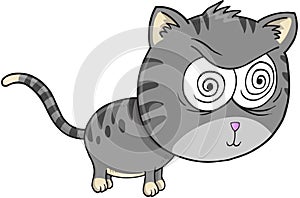 Crazy Cat Vector