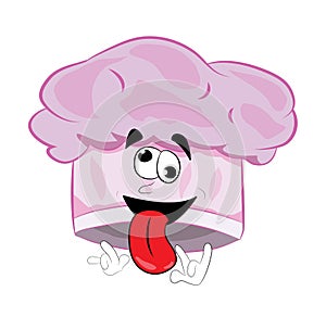 Crazy chef hat cartoon