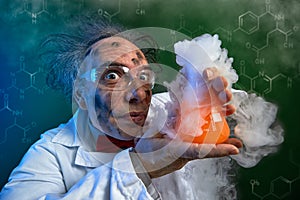 Crazy chemist with a failed experiment