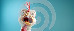 crazy chicken, AI generated