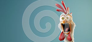 crazy chicken, AI generated