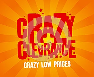 Crazy clearance banner photo