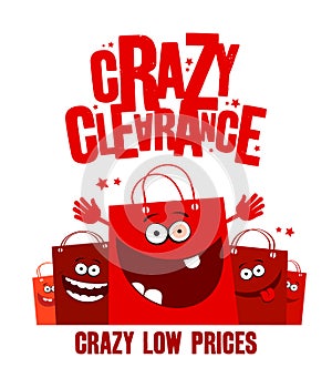 Crazy clearance illustration