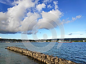 Crazy clouds on the bay side