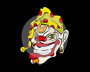 Crazy Clown face tattoo