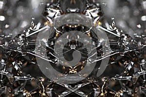 Crazy colorful aluminum paper texture double layers party design for events close up modern psychedelic style background big size photo