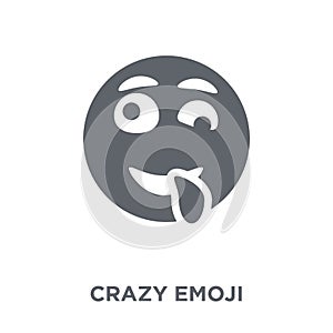 Crazy emoji icon from Emoji collection.
