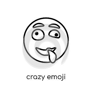 Crazy emoji icon from Emoji collection.