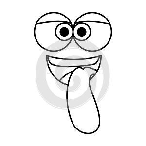 Crazy face emoticon icon