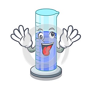 Crazy graduated cylinder on for cartoon trial