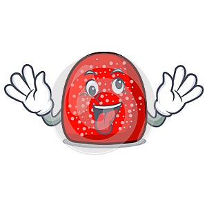 Crazy gumdrop mascot cartoon style