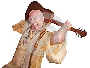 Crazy Guru With Guitar