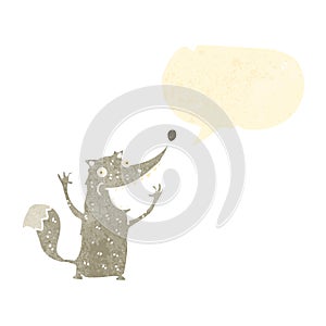 crazy happy wolf cartoon