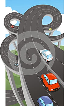 Crazy highway illustration