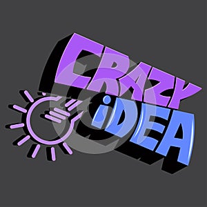 Crazy idea vector illustration