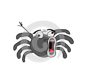 Crazy internet meme illustration of spider