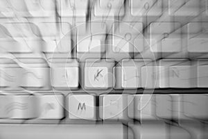 Crazy keyborad blurred keys disease metaphor