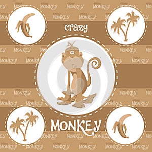Crazy monkey pattern