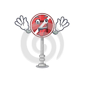 Crazy no left turn with the cartoon