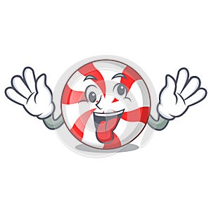 Crazy peppermint candy mascot cartoon