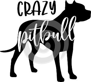 Crazy pitbull, dog paw, dog, animal, pet, vector illustration file