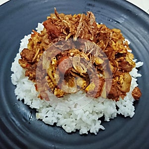 Crazy Rice is a typical food from the city of Jakarta, Indonesia which is quite popular. photo