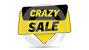 Crazy sale sign banner